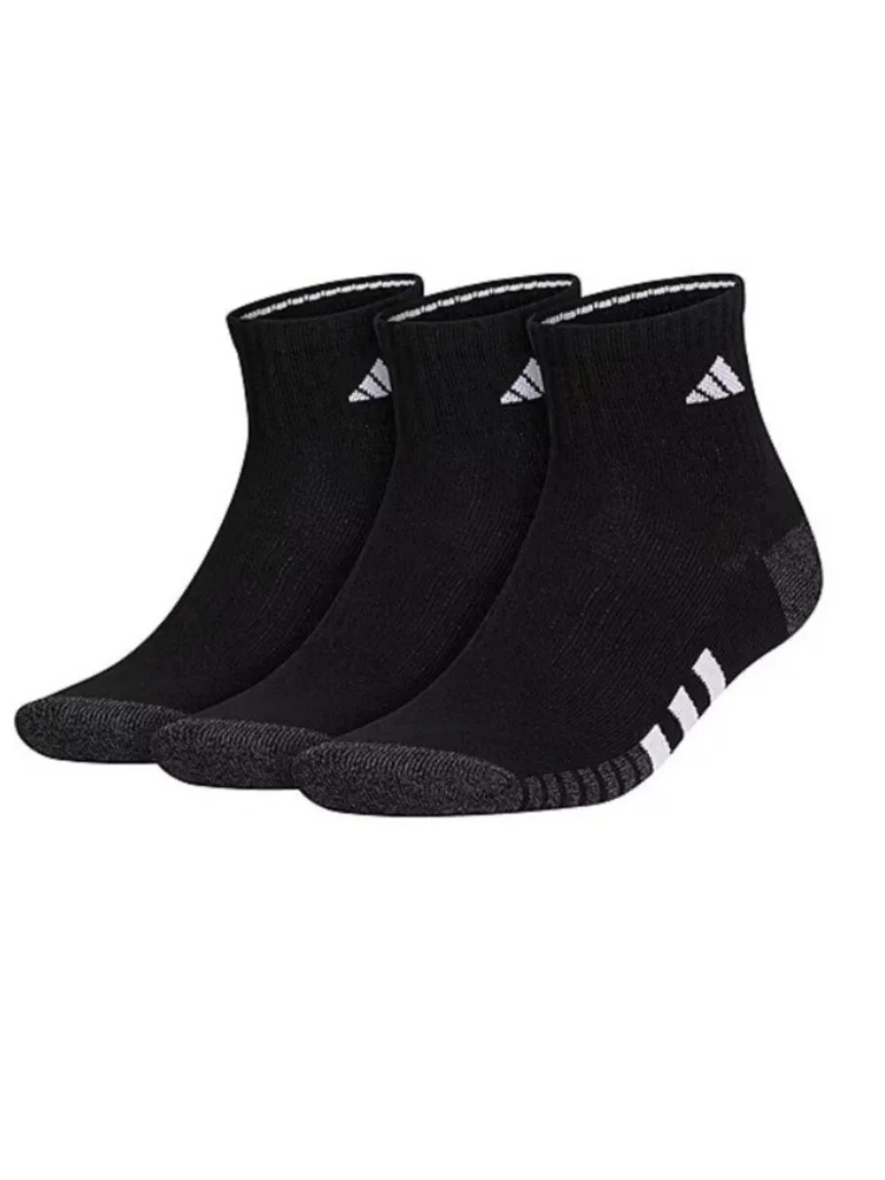 NWOT Adidas 6 Pack Men's Ankle Socks Black & White Striped One size